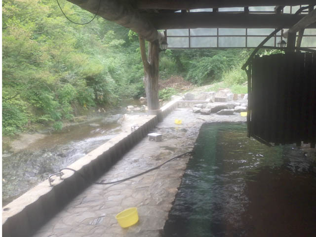 Japanese Countryside Mountain stream open-air bath